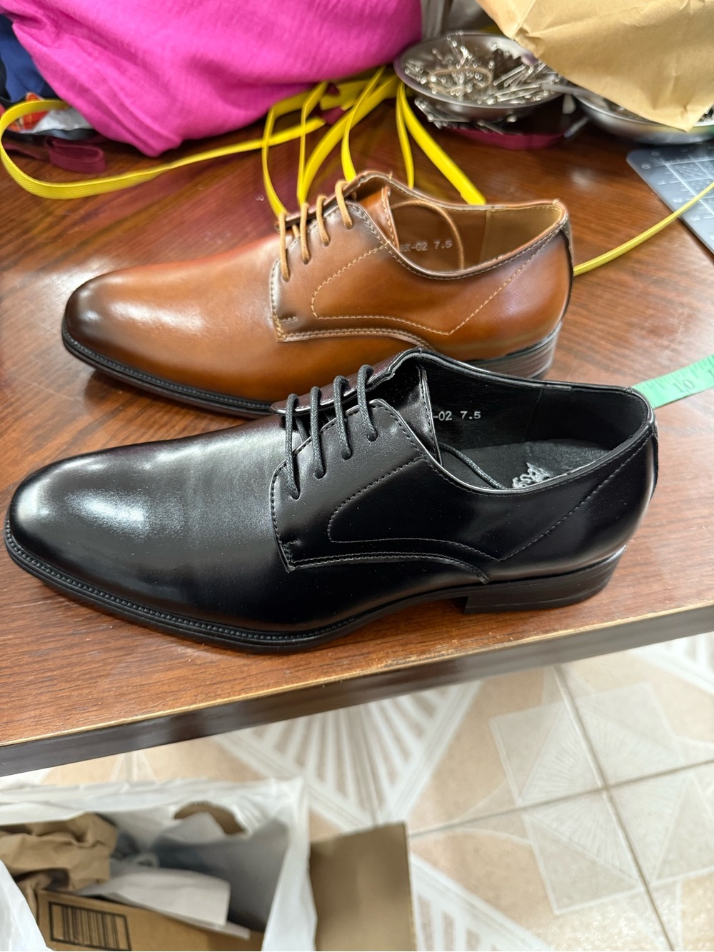 Classic Black or Camel Vegan Leather Derby Shoe - Men